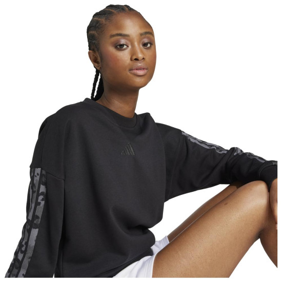 Adidas Γυναικείο φούτερ Animal Print 3-Stripes French Terry Sweatshirt